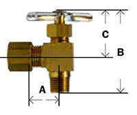 Compression x MPT Angle Needle Valve Diagram